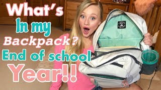 What&#39;s in my Backpack? End of School Year 2019