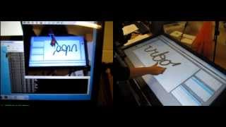 Famous VisionTouchSurface demo w/ Kinect 1 - drawing Wealth