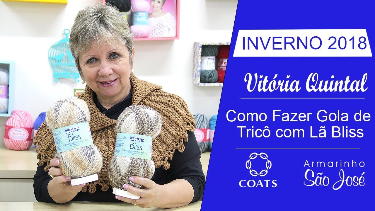 Lã Bliss - Como Fazer Gola de Tricô com Vitória Quintal