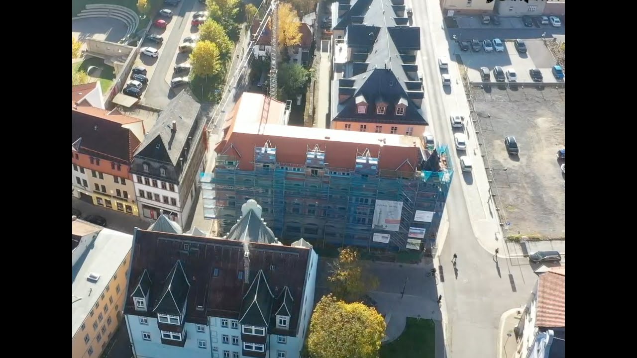 Aktueller Stand der Arbeiten am Binderschen Kaufhaus in Pößneck.