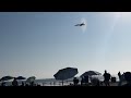 US NAVY F-18 Super Hornet West Coast demonstration team shock cone high speed pass Pacific Airshow