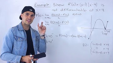 MCV4U (Calculus & Vectors) - Show a Function is Not Differentiable