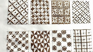 filler elements for intricate mehndi design | types of grid netting patterns |tutorial mehndi design
