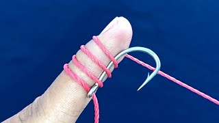 Simplest Hook Knot Technique - New Fishing Knots