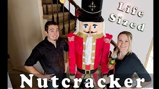 For the holiday season, we decided to create a life sized Nutcracker, with materials from a local thrift store, Dollar Tree, general craft 