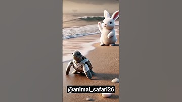 Rabbit helps Turtle #shorts #rabbit #cuteanimals #animals
