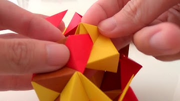 54 slips sonobe units - 6 pointed star ball
