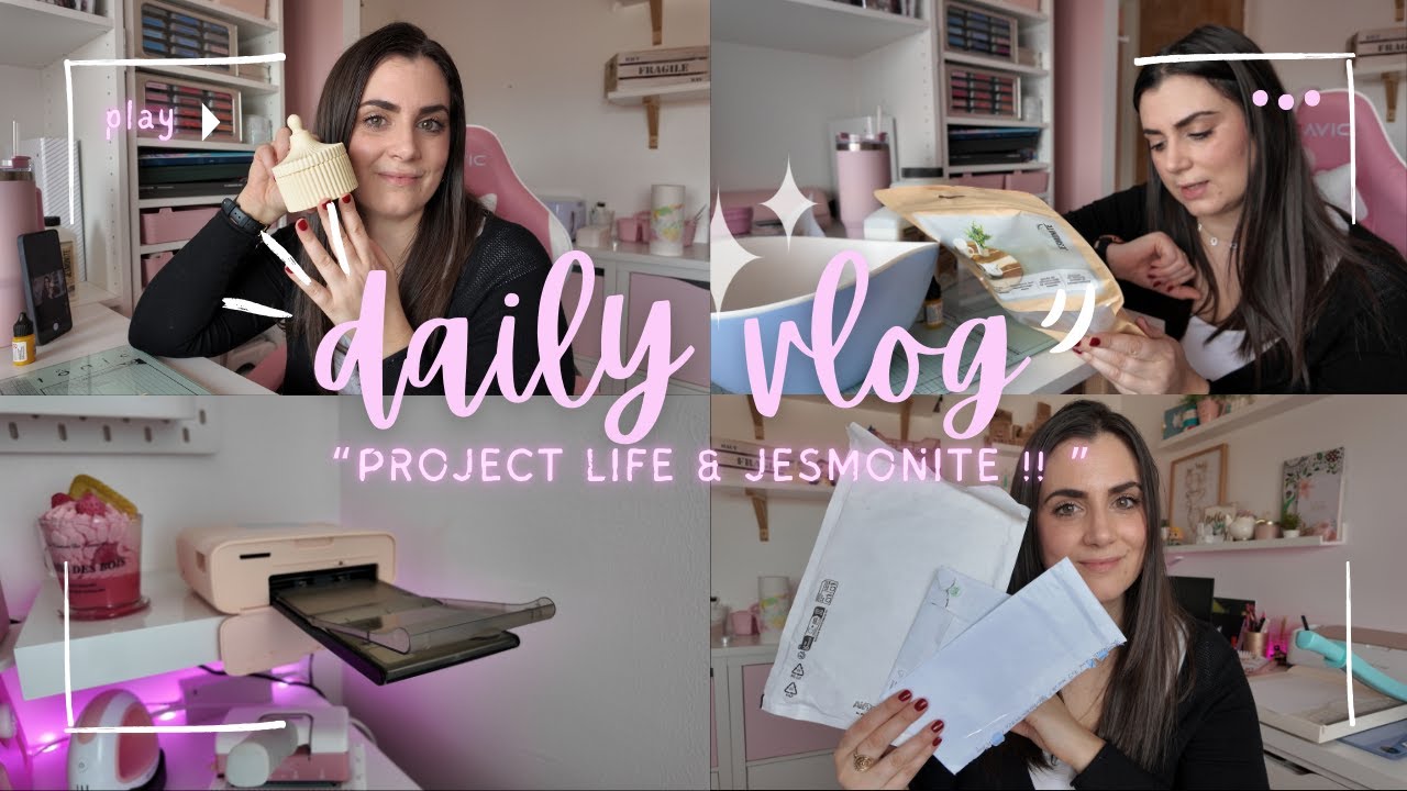 STUDIOVLOG#18 TEST DE LA JESMONITE ET PROJECT LIFE !! #vlog2025 #scrap #jesmonite