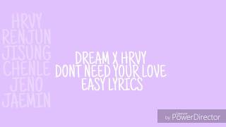 [EASY LYRICS] NCT DREAM X HRVY \\