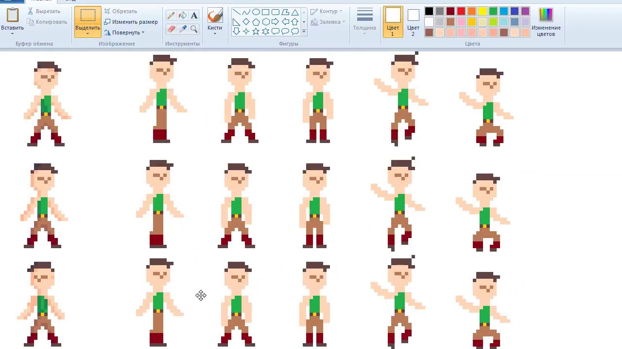 Как нарисовать пиксельного персонажа