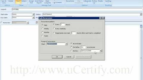How to create a recurring task in MS Outlook