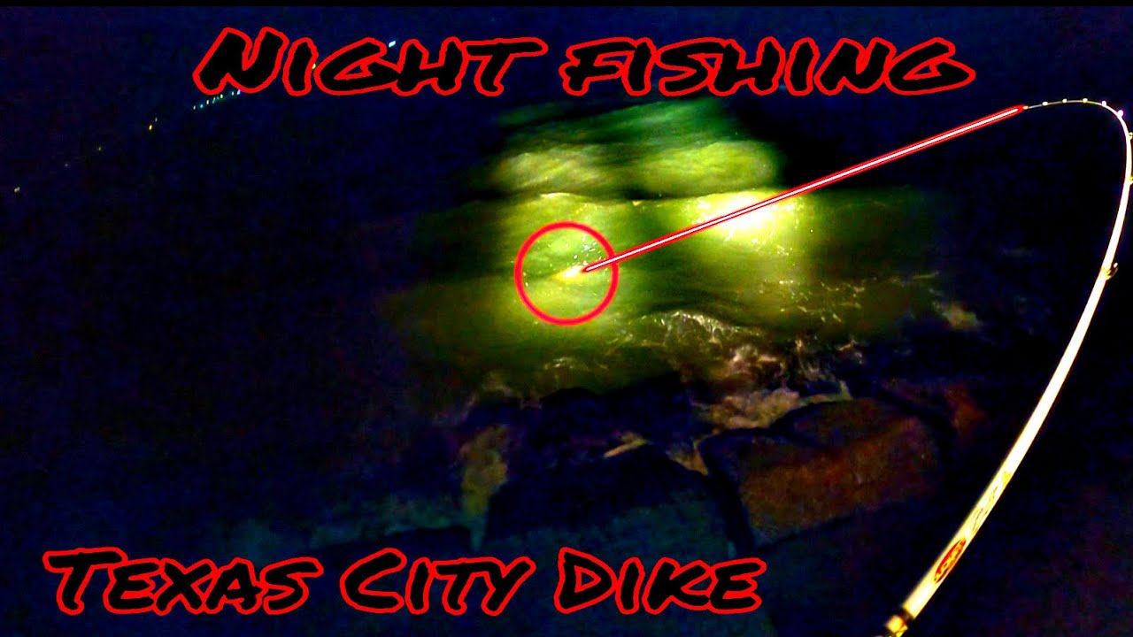 Texas City Dike Night Fishing (HUNGRY TROUT) YouTube