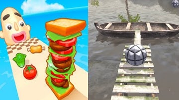 Sandwich Runner VS Rollance! - All Levels SpeedRun Gameplay Android iOS Ep3