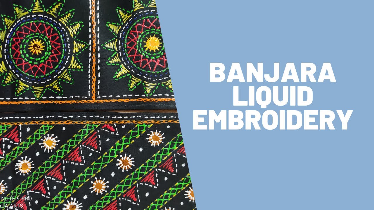 Banjara liquid embroidery | Curtain wrapper | Anjali Art Academy