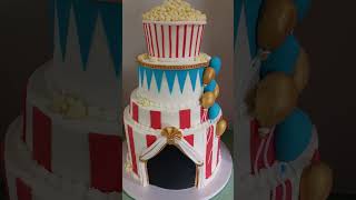 Carnival themed cake #circus #cake #popcorn