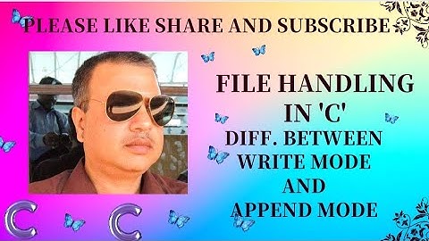 Difference between write mode and append Mode in file Handling with "c" 😊😊👍🏽👍🏽