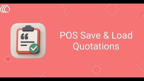 Odoo POS Save & Load Quotations || INKERP