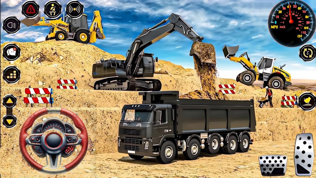 🔥New Large City Road Construction Gameplay 🚧 - Android Gameplay