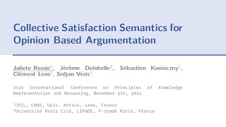 Information [KR'24] Collective Satisfaction Semantics for Opinion Based Argumentation Update