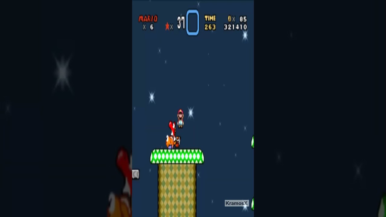 SUPER MARIO WORLD / Blue Koopa, Yoshi and Mario are friends