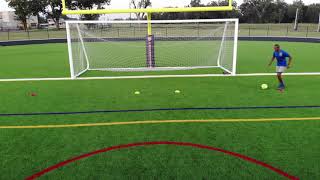 Basic dribbling drills: Inside to inside opposite foot & inside outside