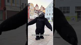 🦍😱 Giant Gorilla in Our Village?! 😱❤️ Wait... It's Dad! 😂🤣 #Shorts