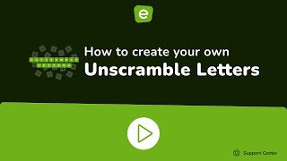 How to create your own Unscramble Letters game in Educaplay