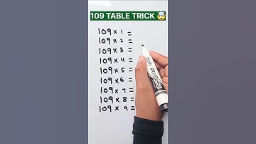 Table of 109 trick #multiply #shortsfeed #maths #viralshort #foryou