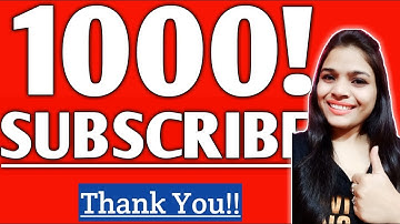 Thank you for 1000 Subscribers!!! #1kcreator
