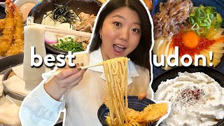 TOKYO UDON TOUR 🍜 Trying Best Udon Noodles in Tokyo, Japan (Udon Shin, Hanayama, etc.)