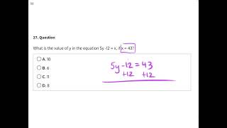 Test-Level Math Practice 1 Solutions
