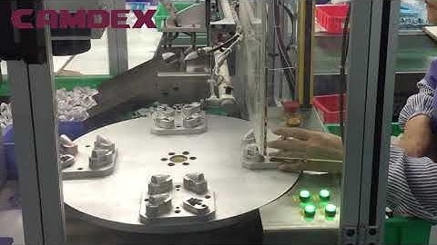 Cam indexer application assembly industry semi automatic assembly machine four station indexing