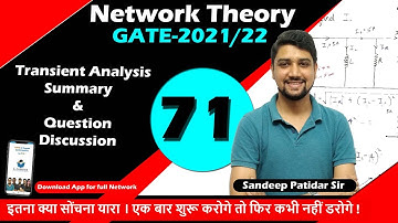 Lec 71 Transient Analysis Summary and Question Discussion