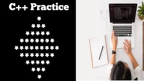 #40 C++ Programming Questions Practice : Star Pattern 16 (Diamond Pattern)