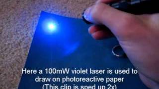 High-Powered Laser Draws On Photo-Sensitive Paper