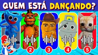 ADIVINHE QUEM ESTÁ DANÇANDO  🎵# 2 Huggy wuggy, Freddy fazbear, Gegagedige, Ó o gás, EL Gato #quiz