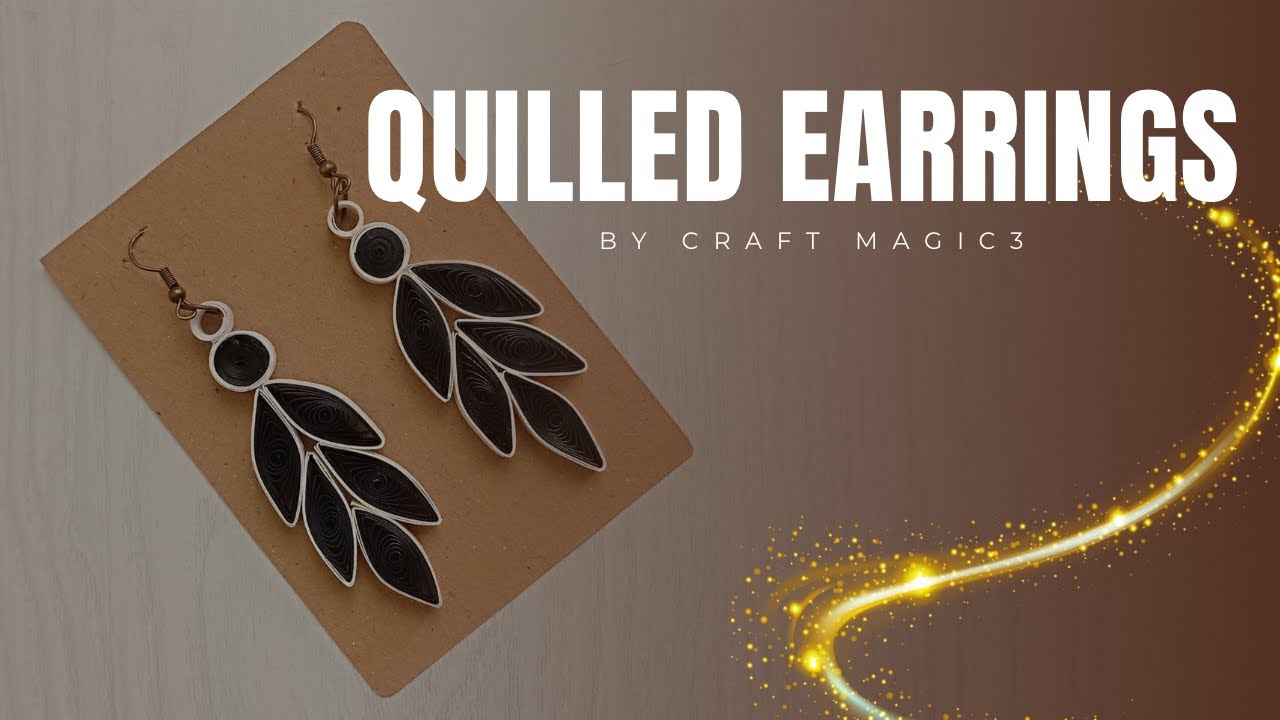 How to Make Quilled Earrings | Handmade Earrings | آموزش ساخت گوشواره‌ کویلی |Quilled Küpe Yapımı