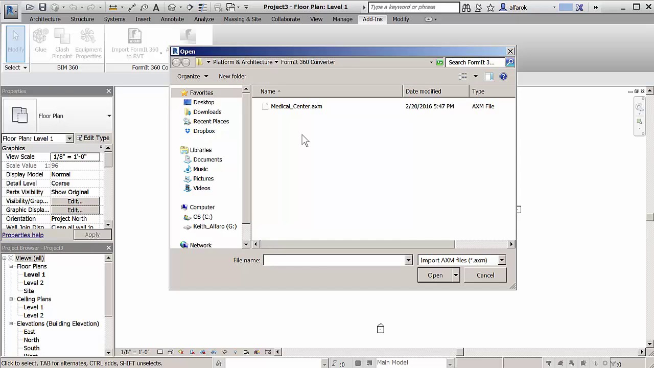 FormIt 360 Converter in Revit 360