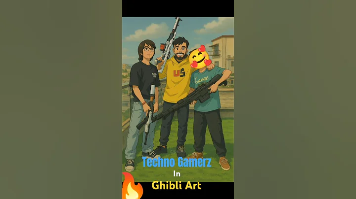 Techno Gamerz in Ghibli Art 🥰💝 #shorts #technogamerz