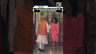 Prime Minister Narendra Modi Meets Venezuela Acting President Delcy Elona Rodrguez Gmez In Delhi