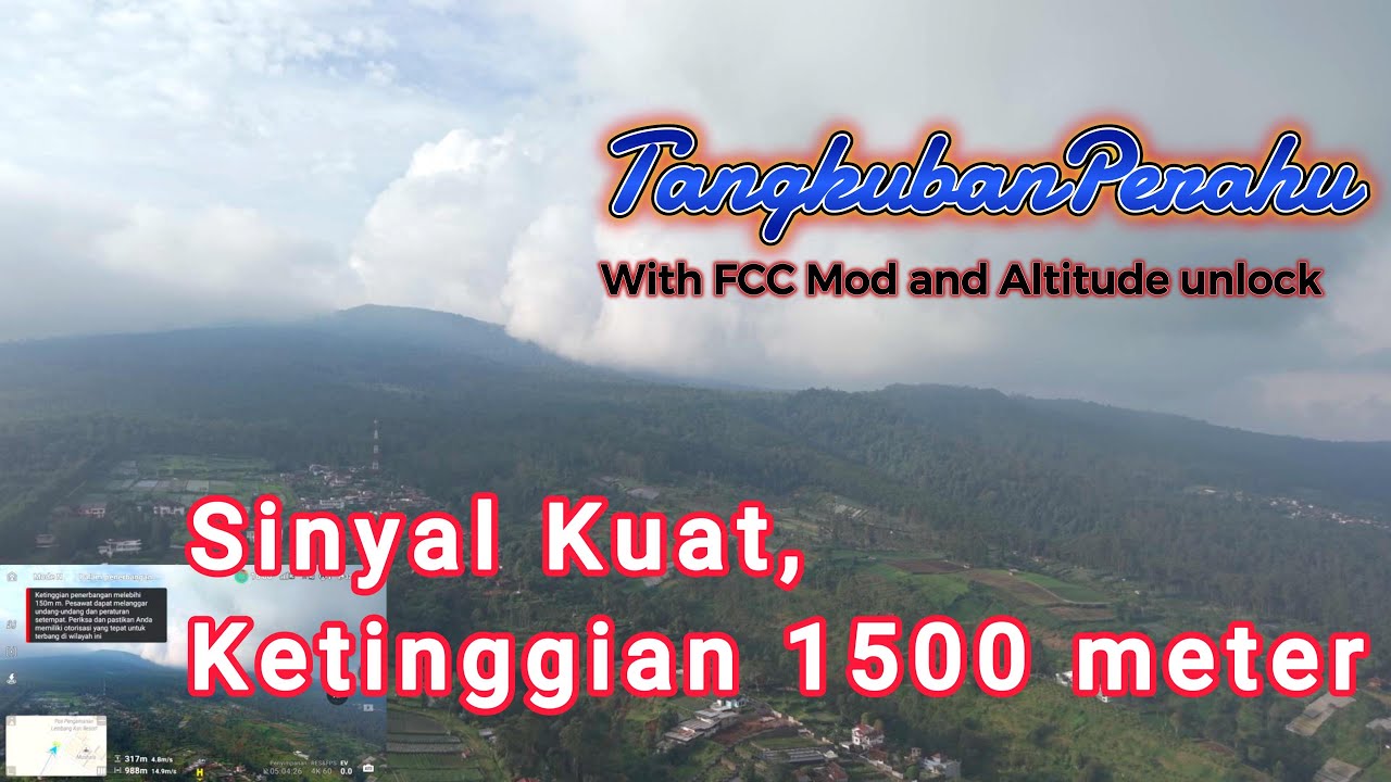 Puncak Gunung Tangkuban perahu with FCC mod dan altitude unlock (lepas limit ketinggian)