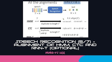 [DLHLP 2020] Speech Recognition (5/7) - Alignment of HMM, CTC and RNN-T (optional)