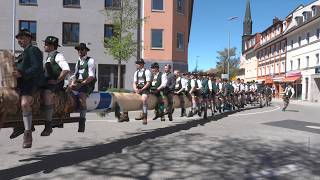 Maibaum aufstellen in Traunstein  ( Oberbayern -  Chiemgau ) 2026