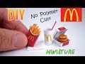 DIY Miniature McDonald's Food Menu  DollHouse  No Polymer Clay!