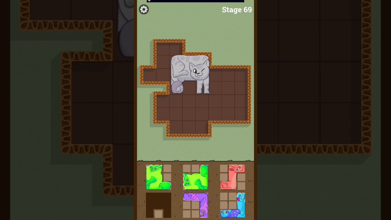 Block Puzzle Cats Level 69 Solved! 🐱🧩 