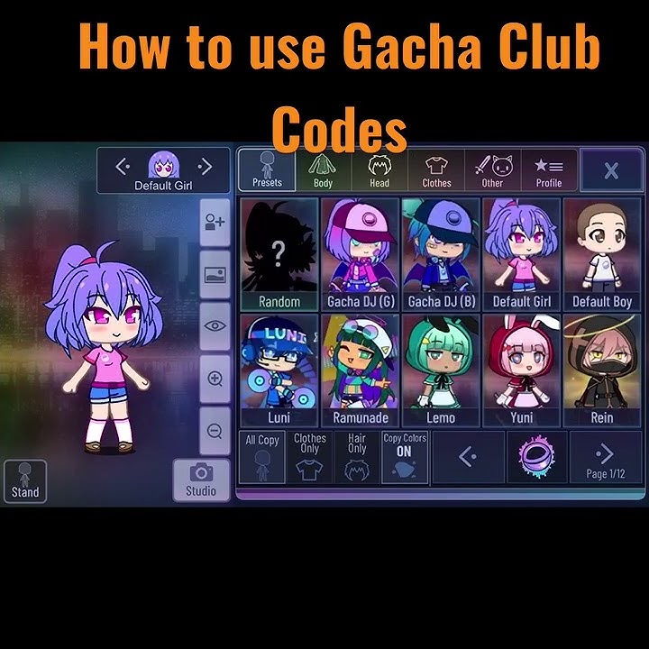 Oc's remake +codes (Gacha club ver.)