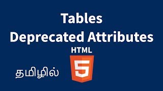 Deprecated Attributes in HTML Tables Explained in Tamil