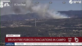 Evacuations underway due to fire on Campo Reservation