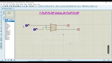 DLD LAB 12 #T Flip Flop Using JK Flip Flop #Proteus Simulation #Kanwal