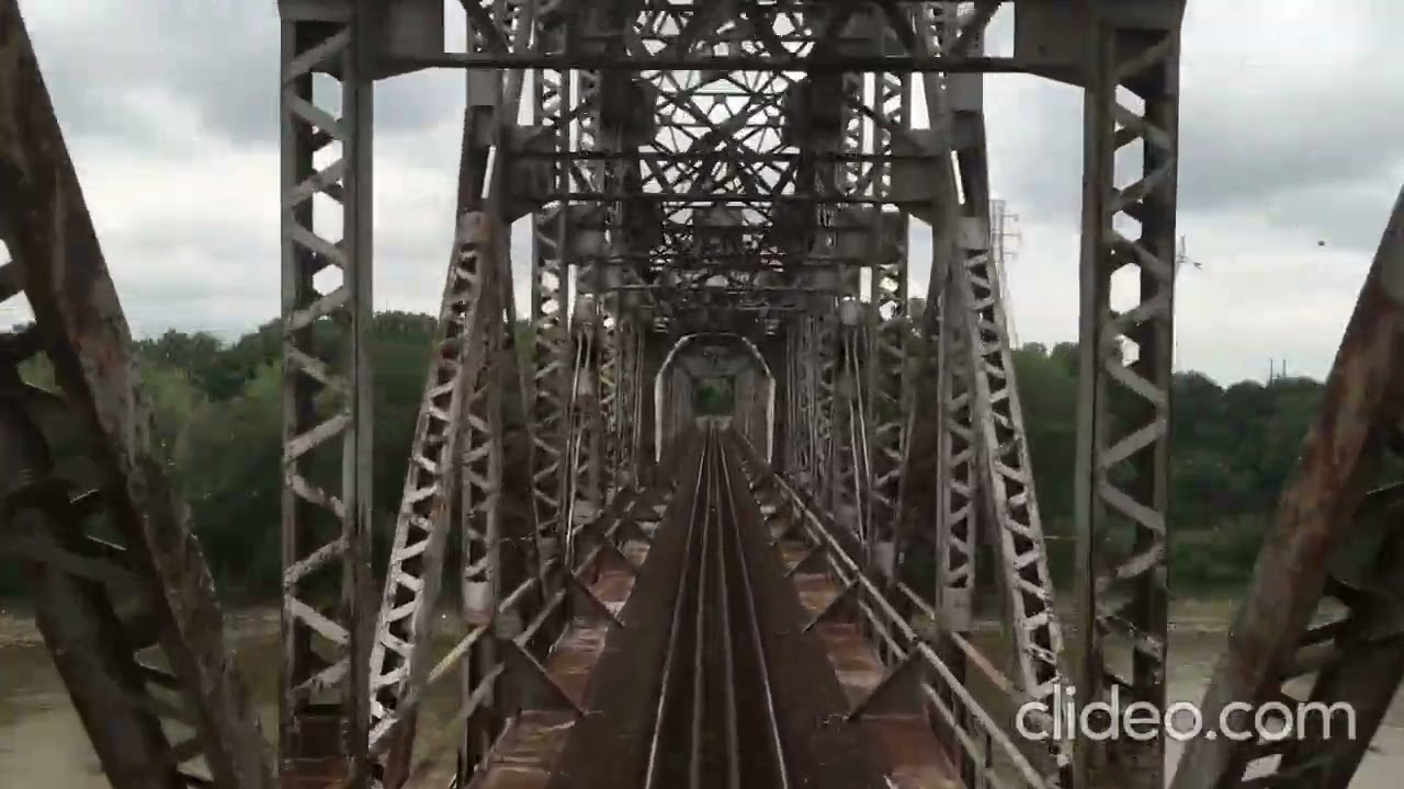 View from train crossing the Missouri River at Sibley, MO